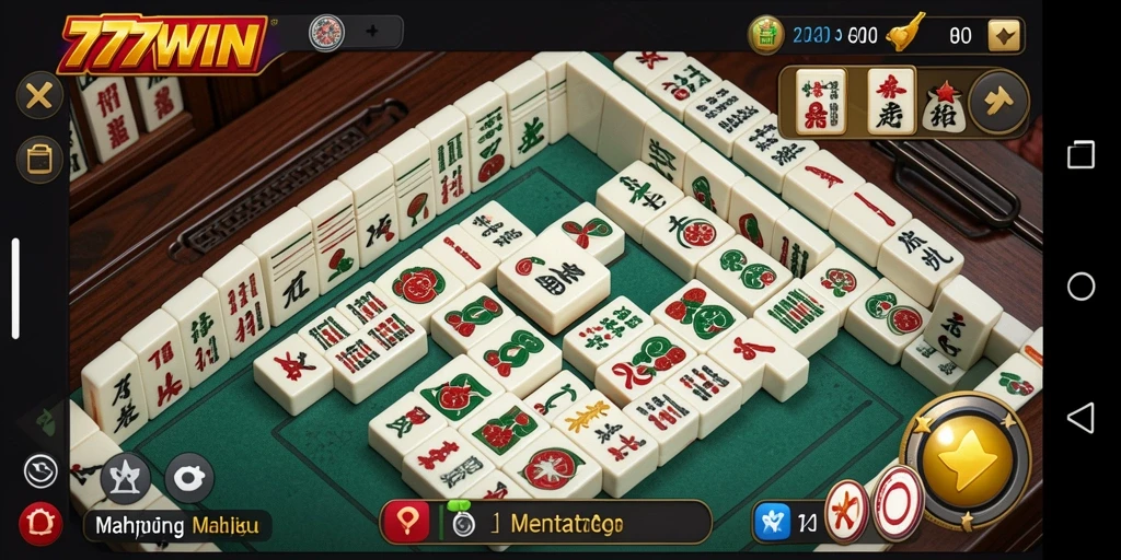 Screenshot utama 777WIN dengan gameplay Mahjong yang seru.