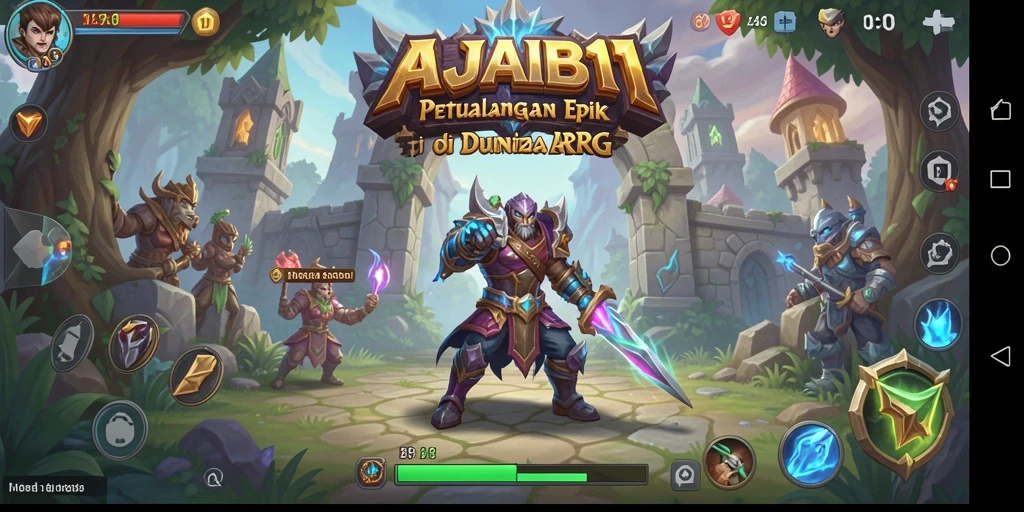 Tangkapan layar AJAIB11 menampilkan aksi pertempuran mendebarkan dan grafis yang menawan.