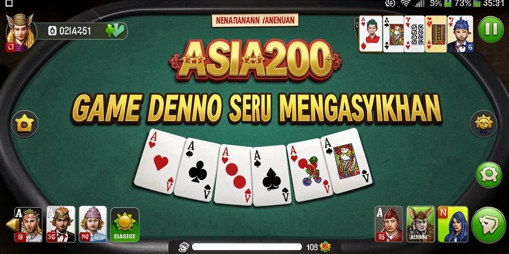 Tangkapan layar gameplay ASIA200 menunjukkan serunya bermain Domino.