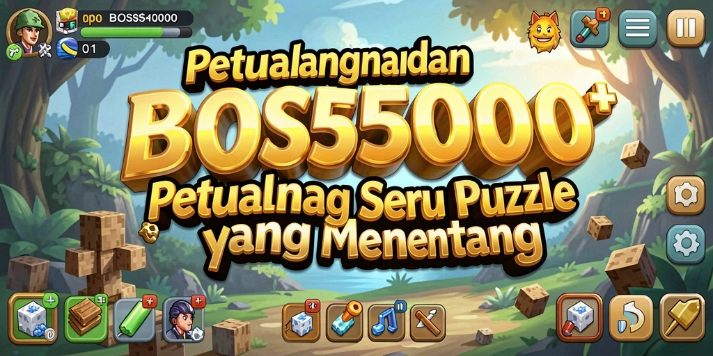 Tampilan gameplay BOS5000 yang penuh warna dan menarik.