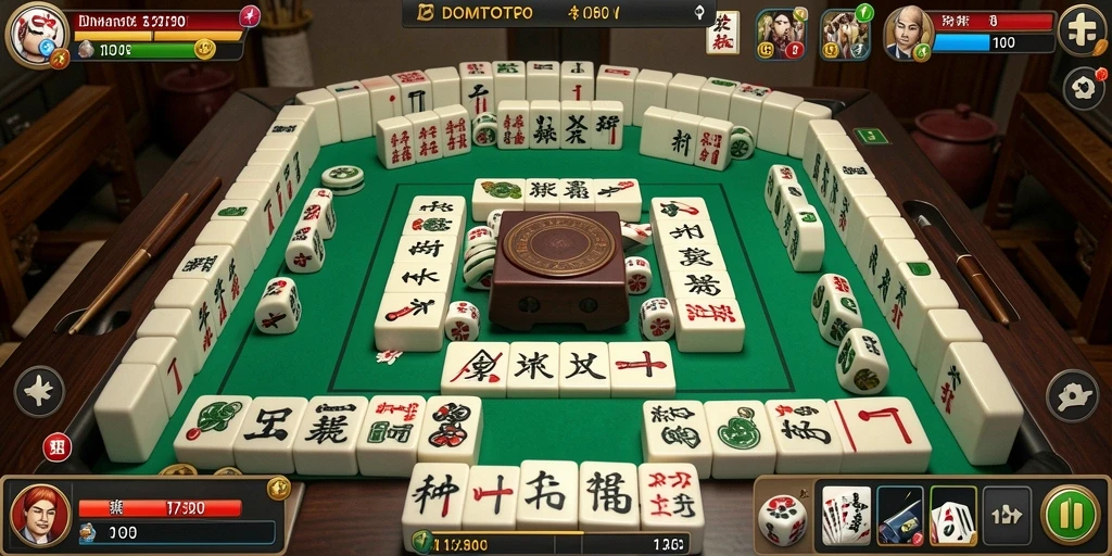 Tangkapan layar DOMTOTO menunjukkan gameplay Mahjong yang menarik dan penuh warna.