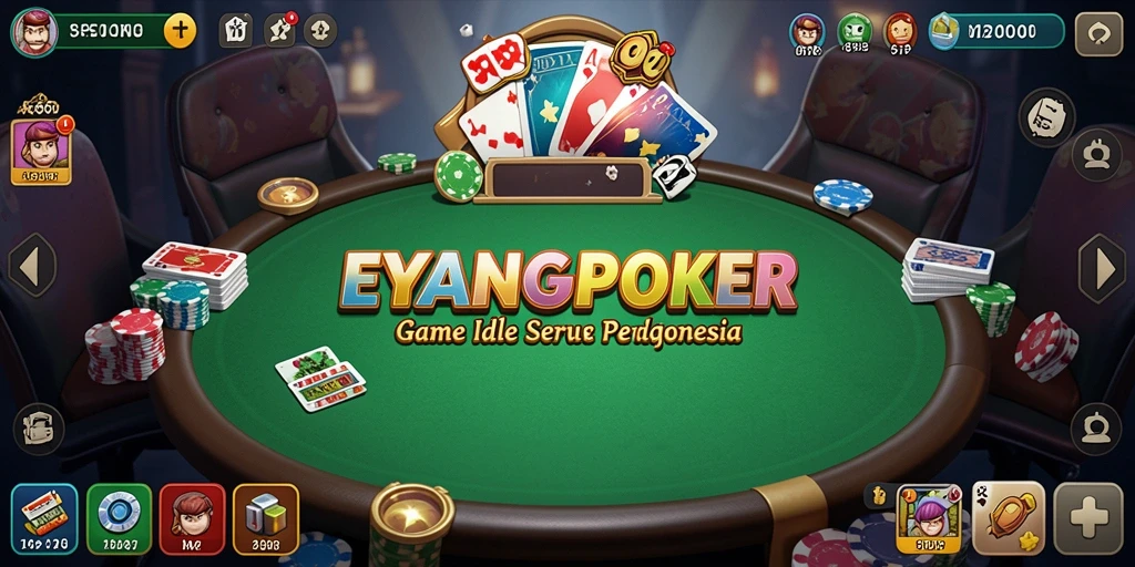Tampilan gameplay seru dari EYANGPOKER yang penuh tantangan.