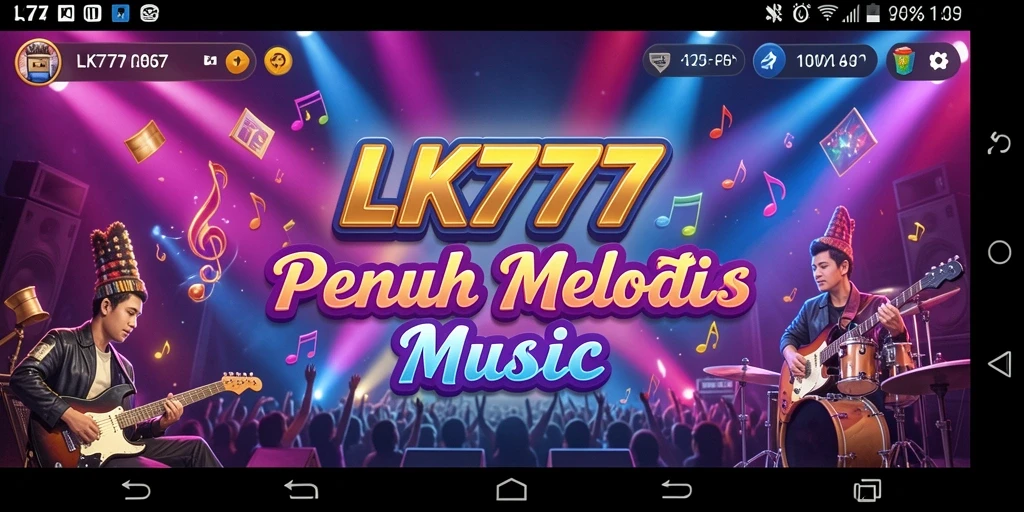 Tampilan gameplay LK777 yang menakjubkan dengan berbagai lagu.