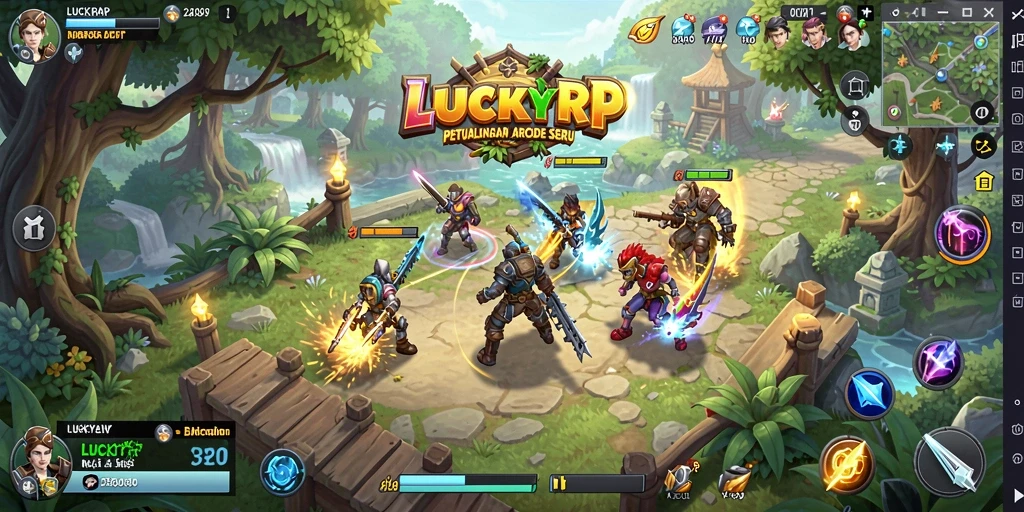 Tampilan menarik dari gameplay LUCKYRP yang penuh aksi.