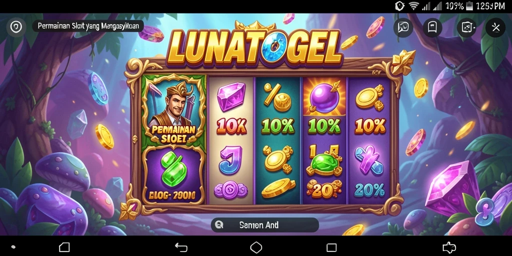 Screenshot gameplay LUNATOGEL yang menampilkan putaran Slot yang menarik.