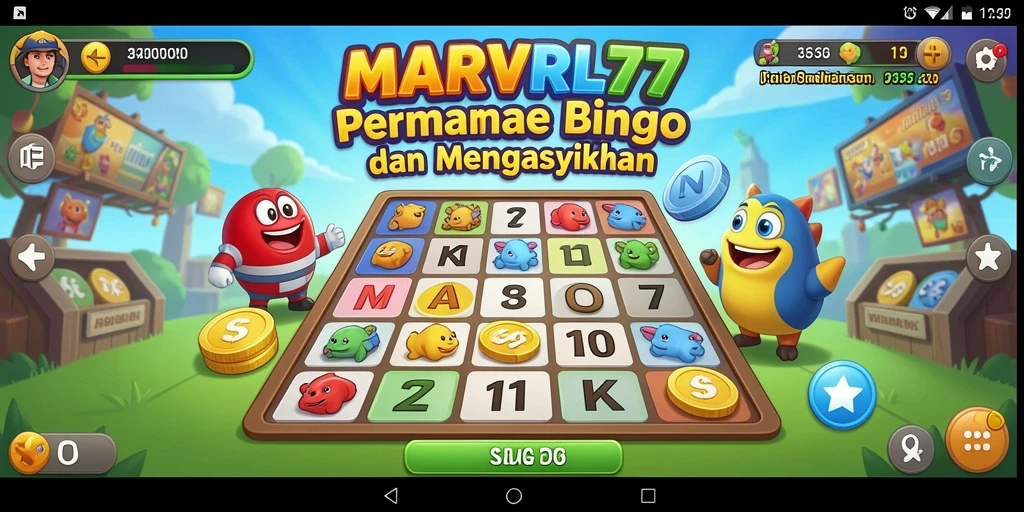 Screenshot gameplay MARVRL77 yang menampilkan suasana permainan Bingo yang seru.