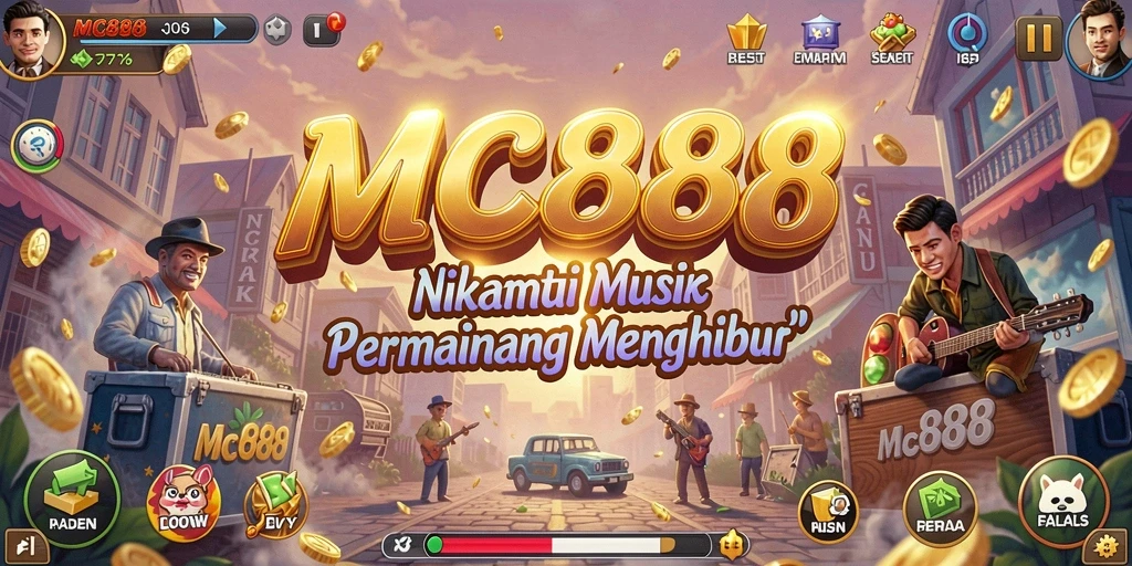 Screenshot gameplay MC888, menampilkan keseruan bermain musik.