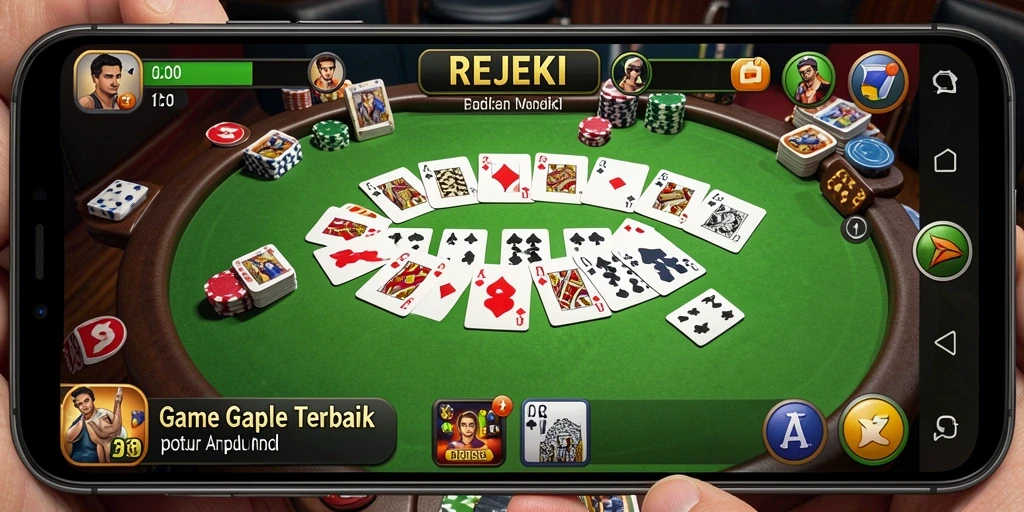 Gameplay Gaple yang seru dan interaktif.