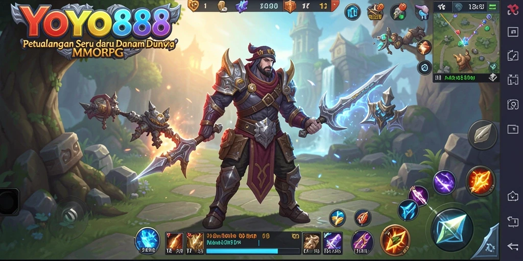 Tampilan seru gameplay YOYO88 dalam dunia MMORPG yang menakjubkan.