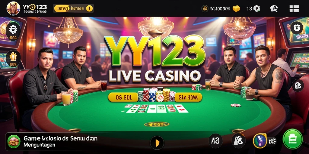 Tampilan gameplay Live Casino YY123 yang memukau dan interaktif.